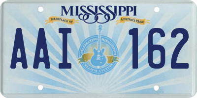 MS license plate AAI162