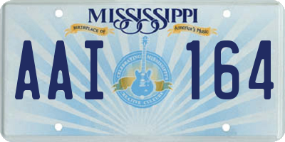 MS license plate AAI164