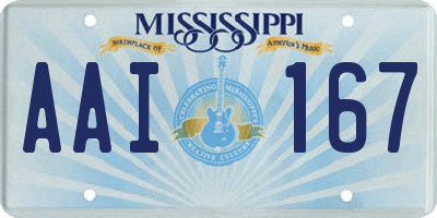 MS license plate AAI167