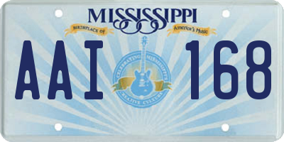 MS license plate AAI168