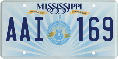 MS license plate AAI169