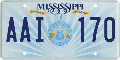 MS license plate AAI170