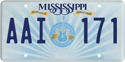 MS license plate AAI171