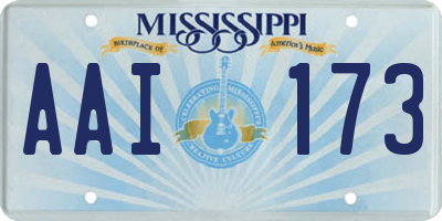 MS license plate AAI173