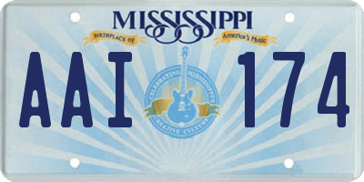 MS license plate AAI174