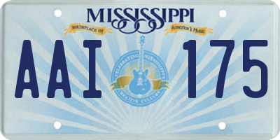 MS license plate AAI175