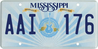 MS license plate AAI176