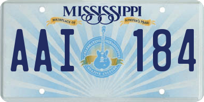 MS license plate AAI184