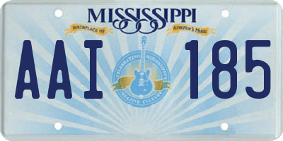 MS license plate AAI185