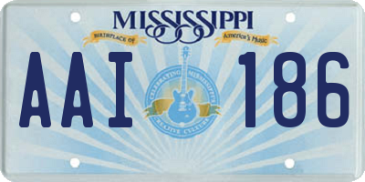 MS license plate AAI186