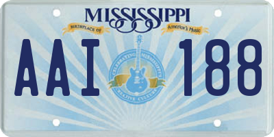 MS license plate AAI188