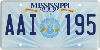 MS license plate AAI195