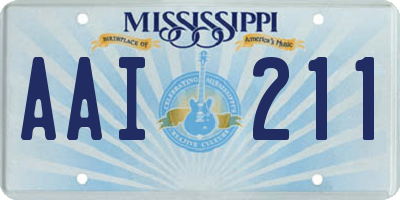 MS license plate AAI211