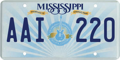 MS license plate AAI220