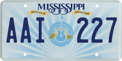 MS license plate AAI227