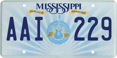 MS license plate AAI229