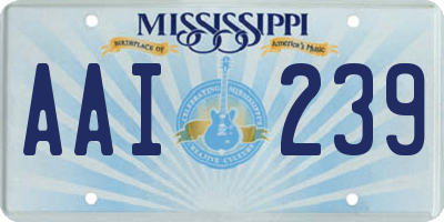 MS license plate AAI239