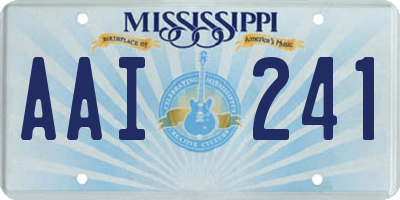 MS license plate AAI241