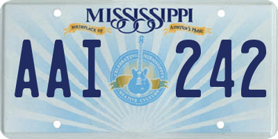 MS license plate AAI242