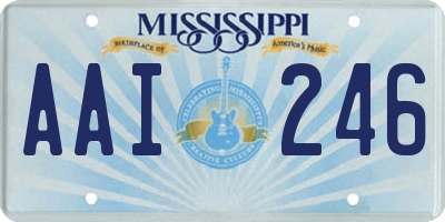 MS license plate AAI246