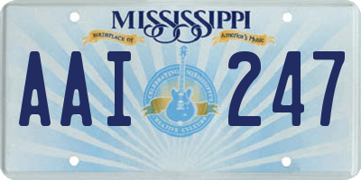 MS license plate AAI247