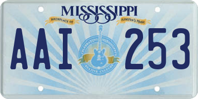 MS license plate AAI253