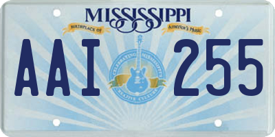 MS license plate AAI255