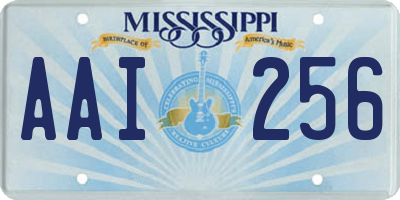 MS license plate AAI256