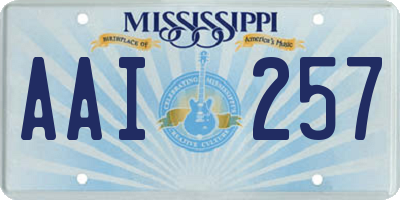 MS license plate AAI257