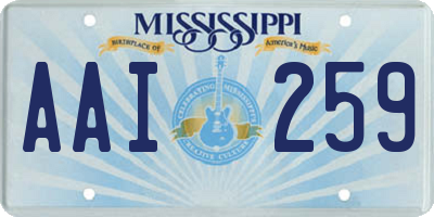 MS license plate AAI259