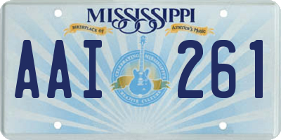 MS license plate AAI261