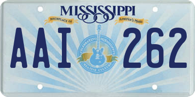 MS license plate AAI262