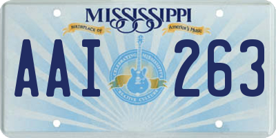 MS license plate AAI263