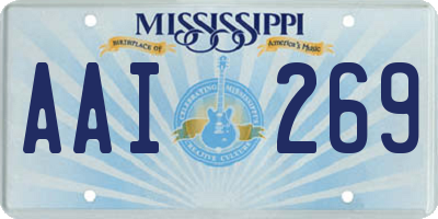 MS license plate AAI269