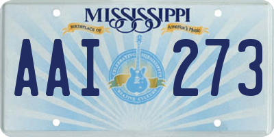 MS license plate AAI273