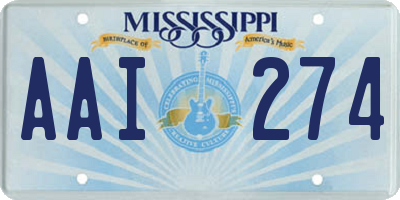 MS license plate AAI274