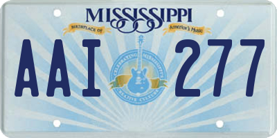 MS license plate AAI277
