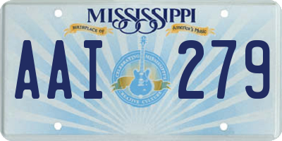 MS license plate AAI279