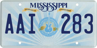 MS license plate AAI283