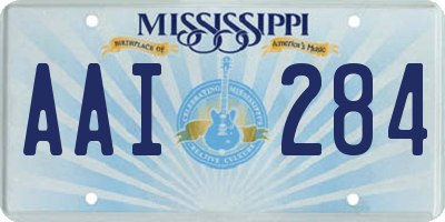 MS license plate AAI284