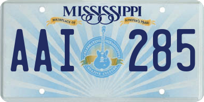 MS license plate AAI285