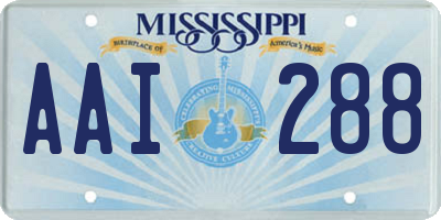 MS license plate AAI288