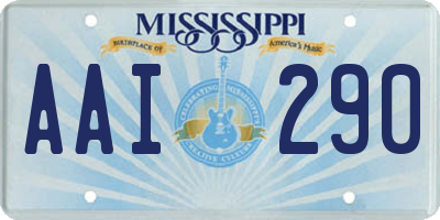 MS license plate AAI290