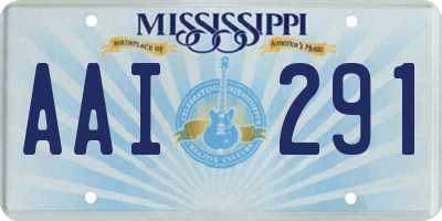 MS license plate AAI291