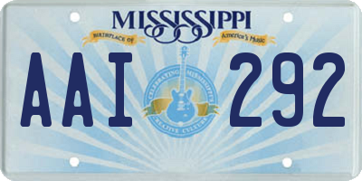 MS license plate AAI292