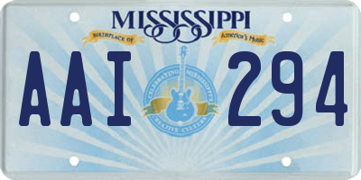 MS license plate AAI294