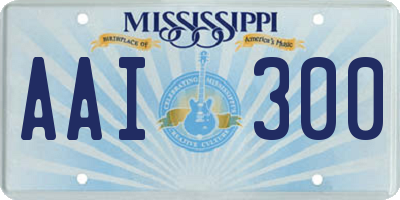 MS license plate AAI300