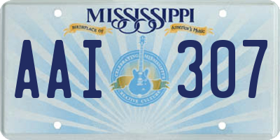 MS license plate AAI307