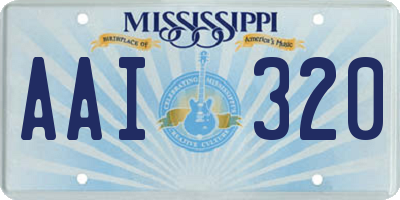 MS license plate AAI320