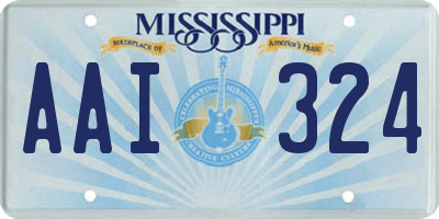 MS license plate AAI324